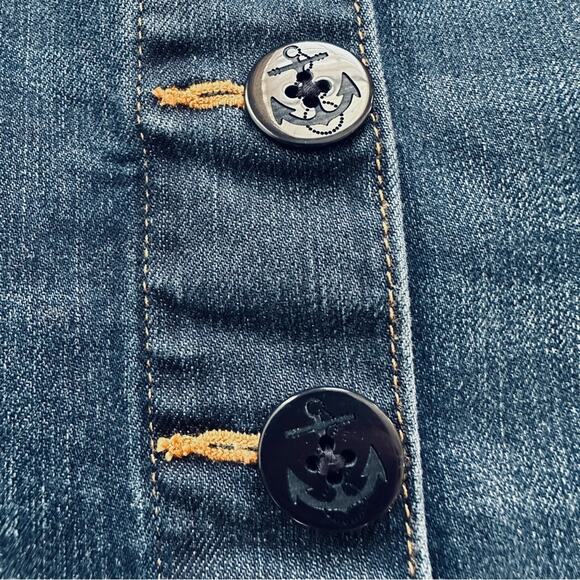 Talbots Jean Skirt Button Front Pencil Denim Jean Skirt Size 6 NWOT - Picture 9 of 12